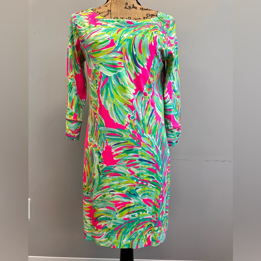 Lilly Pulitzer UPF 50+ Sophie Dress In Raz Berry Shady Lady